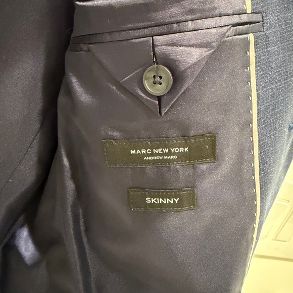 Andrew Marc Kids' Dark Blue Check Suit Boys Size 16 NWOT - Picture 5 of 9